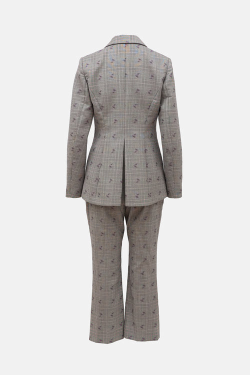 Altuzarra Wool Glen Check Suit Set