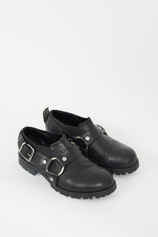 1017 Alyx 9SM Black Leather Chef Daddy Harness Loafer