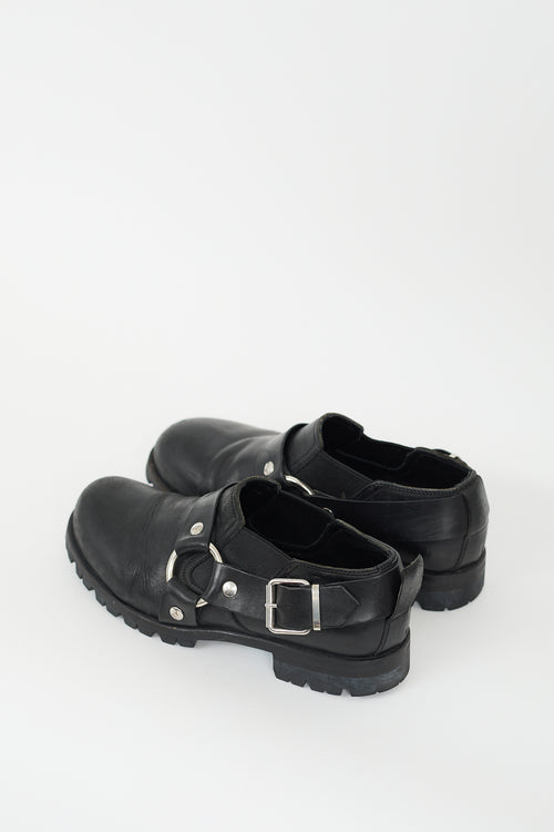 1017 Alyx 9SM Black Leather Chef Daddy Harness Loafer