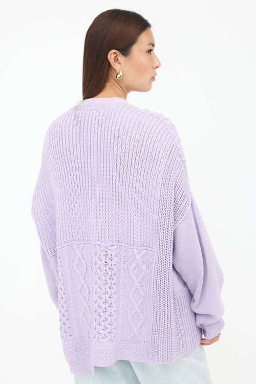 Ambush Patchwork Knit Logo Cardigan