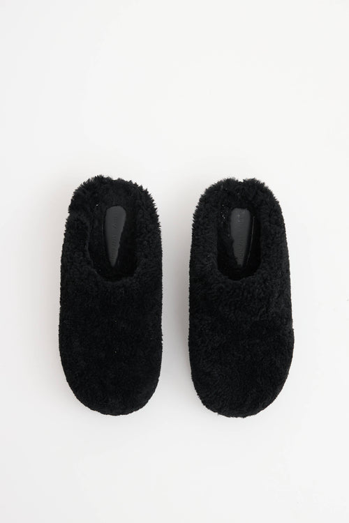 Amina Muaddi Shearling Giuly Clog