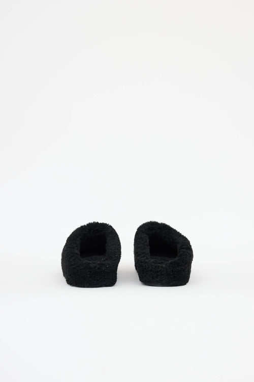 Amina Muaddi Shearling Giuly Clog