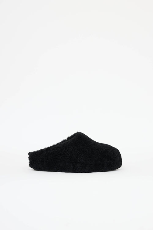 Amina Muaddi Shearling Giuly Clog