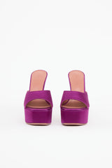 Amina Muaddi Satin Dalida Sandal