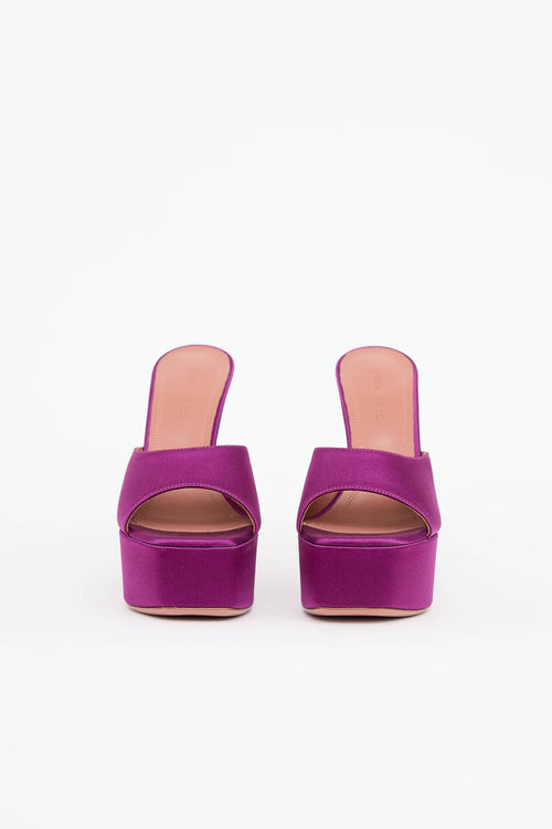 Amina Muaddi Satin Dalida Sandal