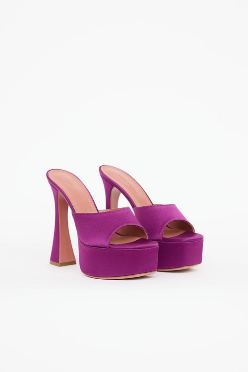Amina Muaddi Satin Dalida Sandal