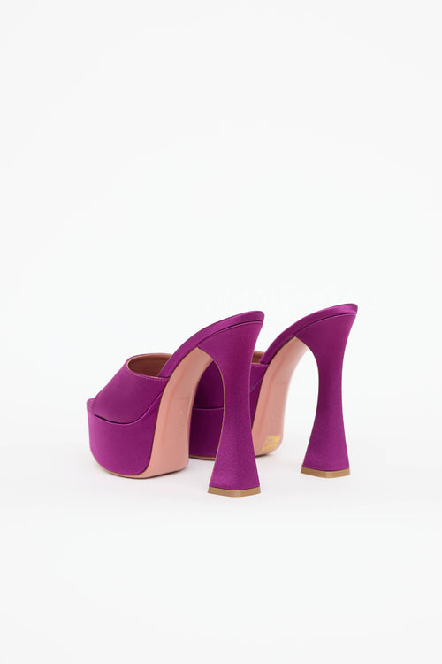 Amina Muaddi Satin Dalida Sandal