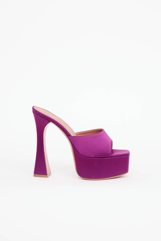 Amina Muaddi Satin Dalida Sandal