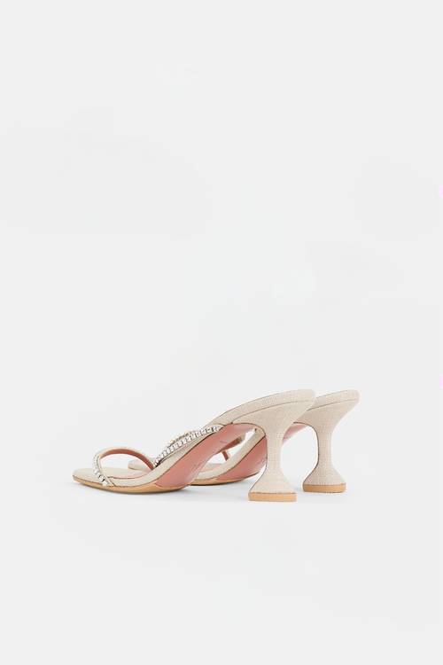 Amina Muaddi Canvas Gilda Embellished Sandal