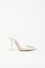 Amina Muaddi PVC Begum Glass 95 Heel