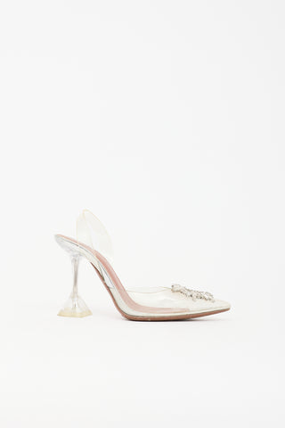Amina Muaddi PVC Begum Glass 95 Heel