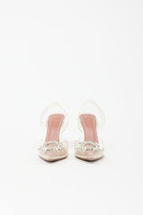 Amina Muaddi PVC Begum Glass 95 Heel