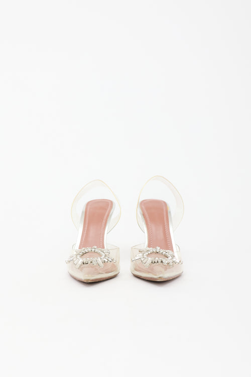 Amina Muaddi PVC Begum Glass 95 Heel