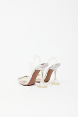 Amina Muaddi PVC Begum Glass 95 Heel