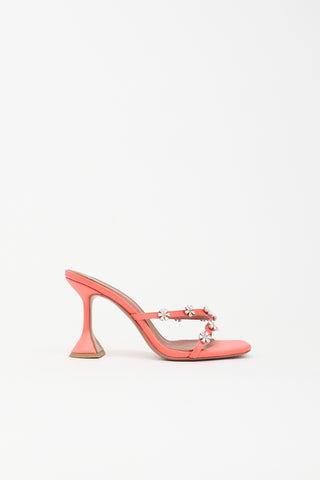 Amina Muaddi Satin Embellished Lily Sandal