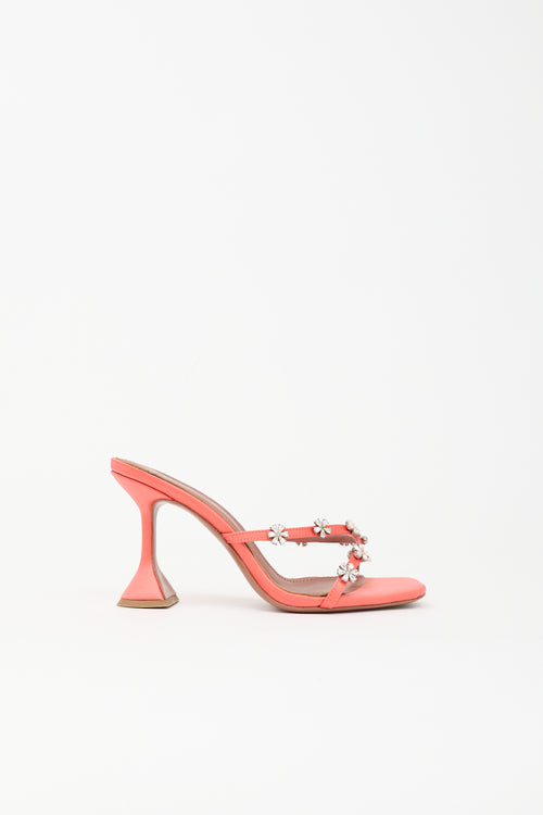Amina Muaddi Satin Embellished Lily Sandal