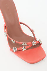 Amina Muaddi Satin Embellished Lily Sandal
