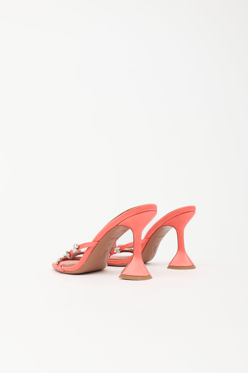 Amina Muaddi Satin Embellished Lily Sandal