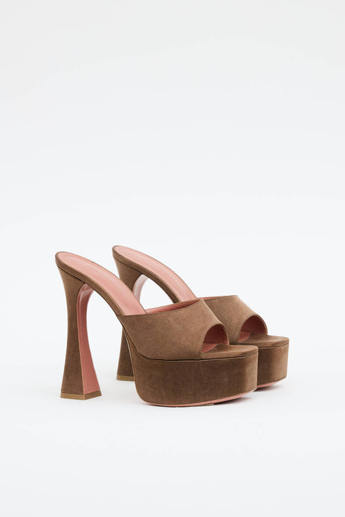 Amina Muaddi Satin Dalida Sandal