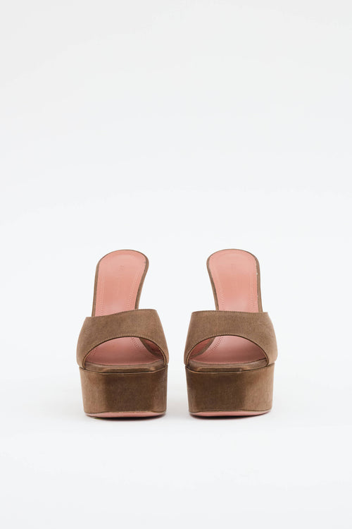 Amina Muaddi Satin Dalida Sandal