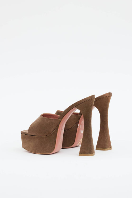 Amina Muaddi Satin Dalida Sandal