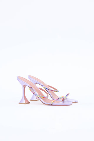 Amina Muaddi Glida Crystal Sandal