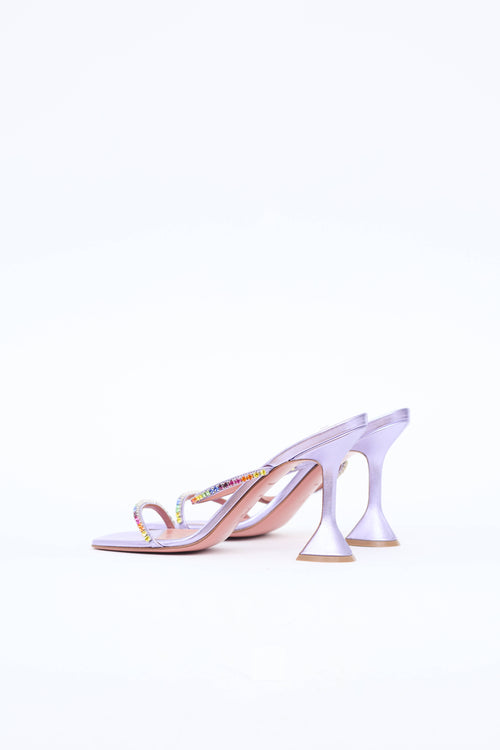 Amina Muaddi Glida Crystal Sandal