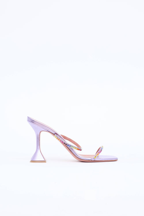 Amina Muaddi Glida Crystal Sandal