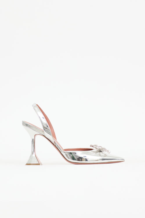 Amina Muaddi Leather Begum Heel