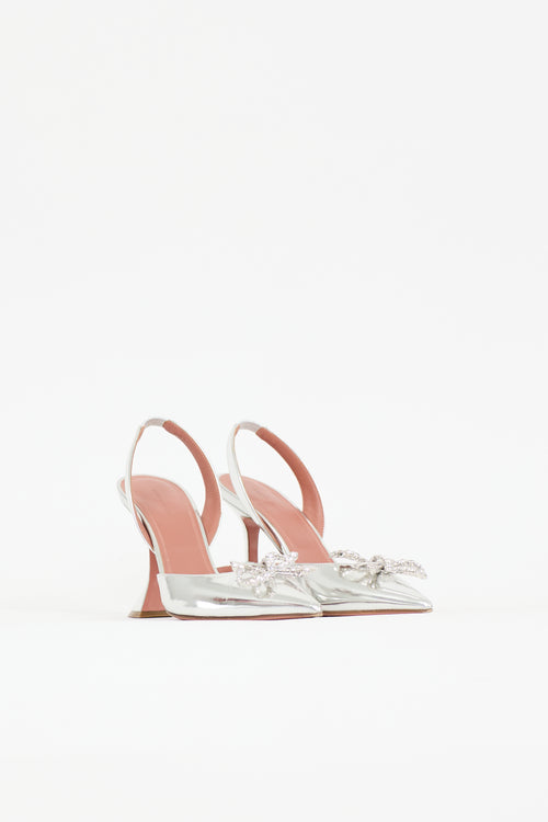 Amina Muaddi Leather Begum Heel