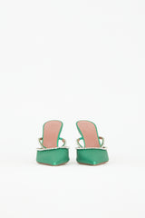 Amina Muaddi Matte Satin Gilda Mule