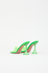 Amina Muaddi PVC & Leather Lupita Mule
