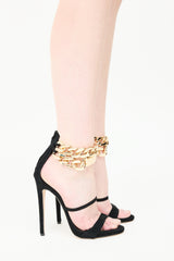 Aminah Abdul Jillil Suede Chain Link Sandal