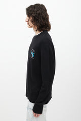 Amiri Black & Multicolour Embroidered Wool Sweater