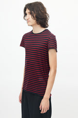 Amiri Black & Red Striped Knit T-Shirt