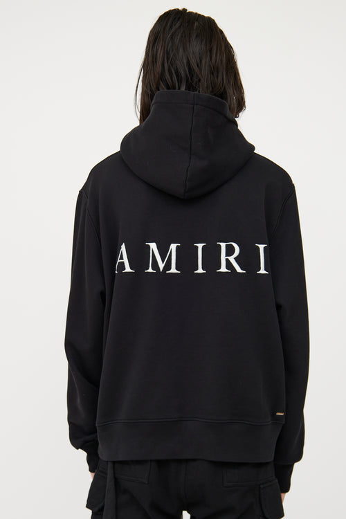 Amiri Black Logo Long Sleeve Hoodie