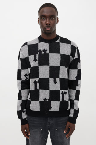Amiri Cashmere Checked Sweater