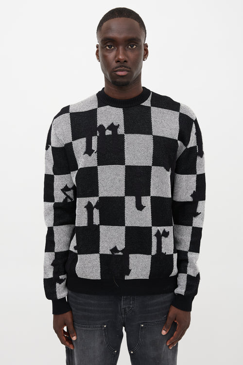 Amiri Cashmere Checked Sweater