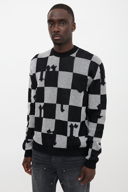 Amiri Cashmere Checked Sweater