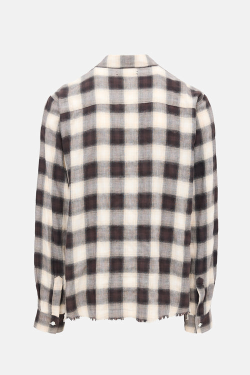 Amiri Check Button Up Shirt