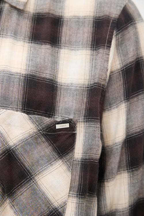 Amiri Check Button Up Shirt