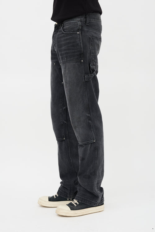 Amiri Distressed Straight Leg Jeans