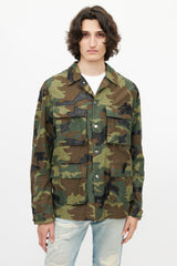 Amiri Green & Multicolour Camo Utility Jacket
