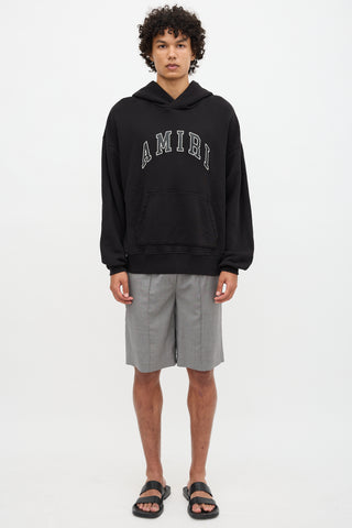 Amiri Leather Patch Logo Hoodie