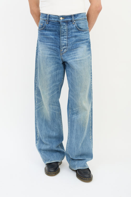 Amiri Medium Wash Straight Leg Jeans