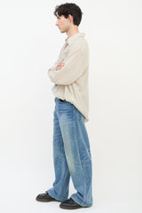 Amiri Medium Wash Straight Leg Jeans