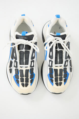 Amiri Mesh & Suede Bone Sneaker