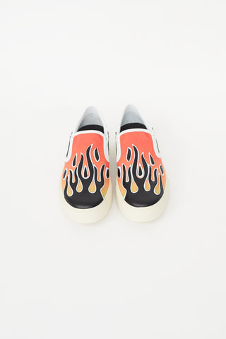 Amiri White & Multicolour Flame Sneaker