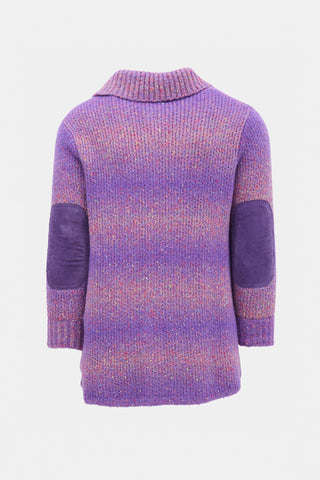 Amiri Wool Embroidered Logo Cardigan