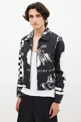 Amiri X Wes Lang Black & White Sketch Jacket